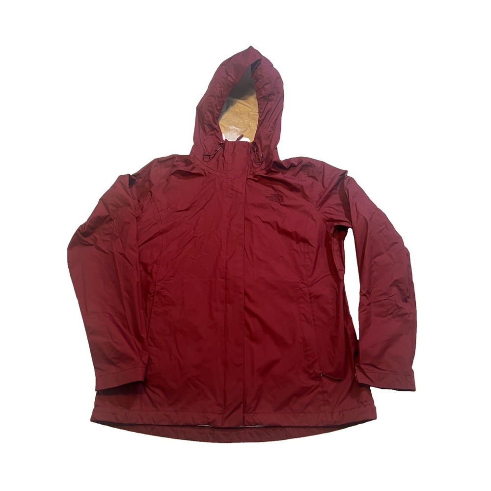 The North Face Women's Venture 2 Jacket Burgundy Red Large Rain Coat Packable